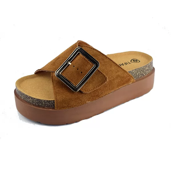 Sandale Compense pour femme 908 marron daim ..... sandale médicale femme confortable Maroc